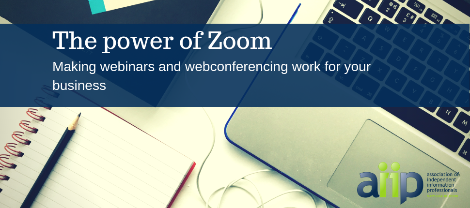 Title image: Zoom - making webinars and webconferencing work for your business