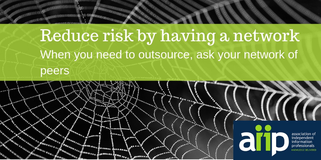 reduce risk by having a network
